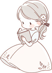 girl reading a book, book, girl, cute, study
