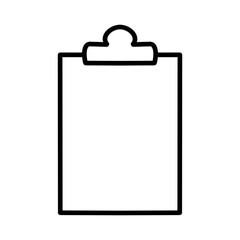 clipboard icon symbol template line isolated on white