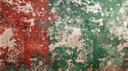 Grunge Background Texture in the Colors Red, Green and White created with Generative AI Technology