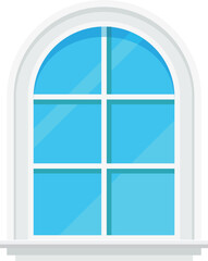 Window frame with clean glass. Interior or exterior architectural element