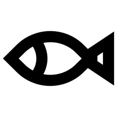 fish icon, simple vector design