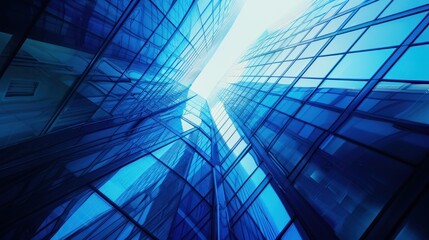 Fototapeta premium Abstract blue technology, business 