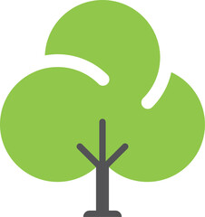 Green tree icon. Park symbol. Nature sign