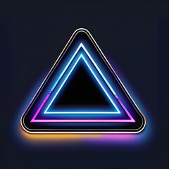 Indigo Illumination: Exploring the Artistry of Indigo Neon Triangles(Generative AI)