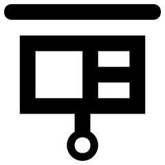 flipchart icon, simple vector design