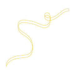 Gold Swirly Ribbon Outline