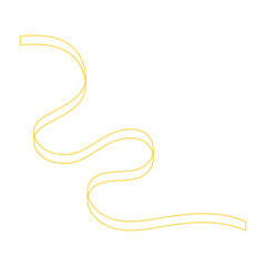 Gold Swirly Ribbon Outline