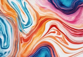 Abstract watercolor paint background colourful and white flicks with liquid fluid texture