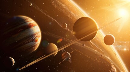  planets in the solar system Focus on presenting beauty and the uniqueness of each planet  - Powered by Adobe