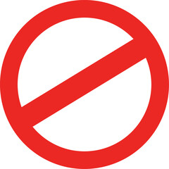 Forbidden sign. Stop and ban red circle symbol