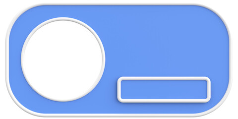 Obraz premium Profile box. Social media profile. 3D illustration.