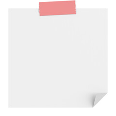 3D notepad. Sticky note. 3D illustration.