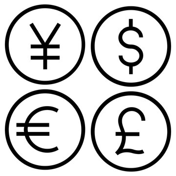forex trading icon, simple vector design