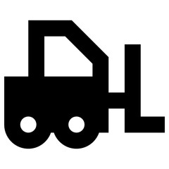forklift truck icon, simple vector design