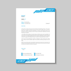 Modern corporate letterhead template design