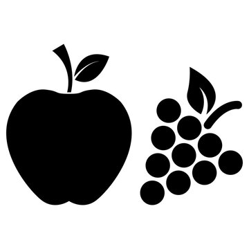 fruits icon, simple vector design