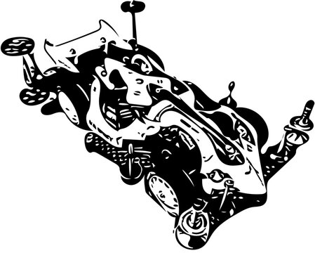 Car Tamiya black and white