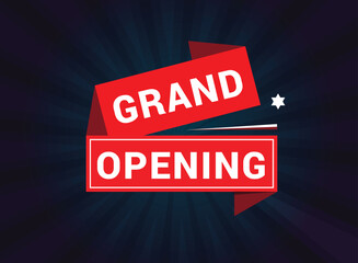 Grand Opening banner. coming soon Vector templete. design element for opening ceremony.