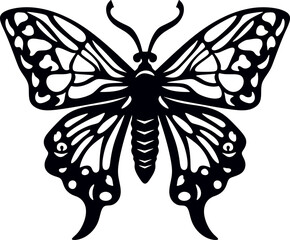 Butterfly. Tribal Tattoo. Vector illustration ready for vinyl cutting.