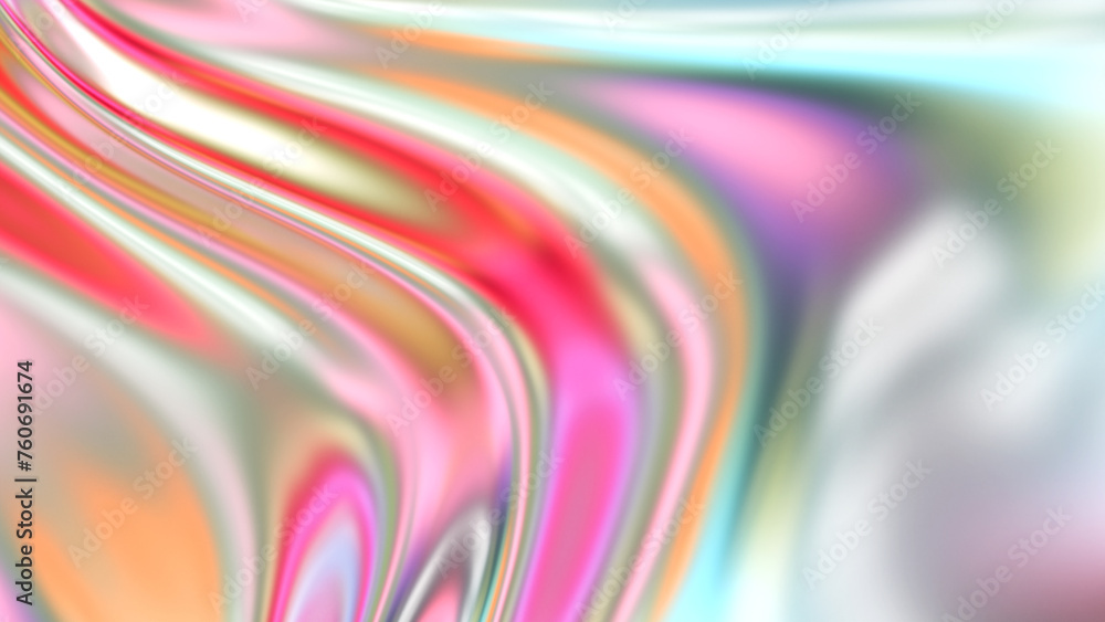 Aufkleber iridescent holographic texture background. 3d rendering