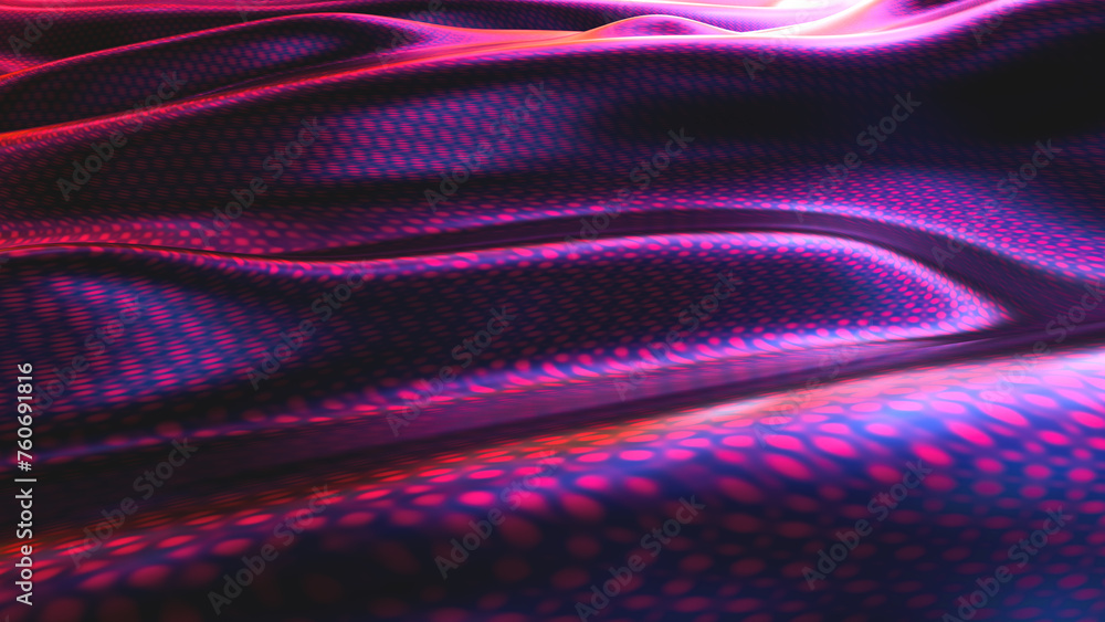 Poster iridescent holographic texture background. 3d rendering