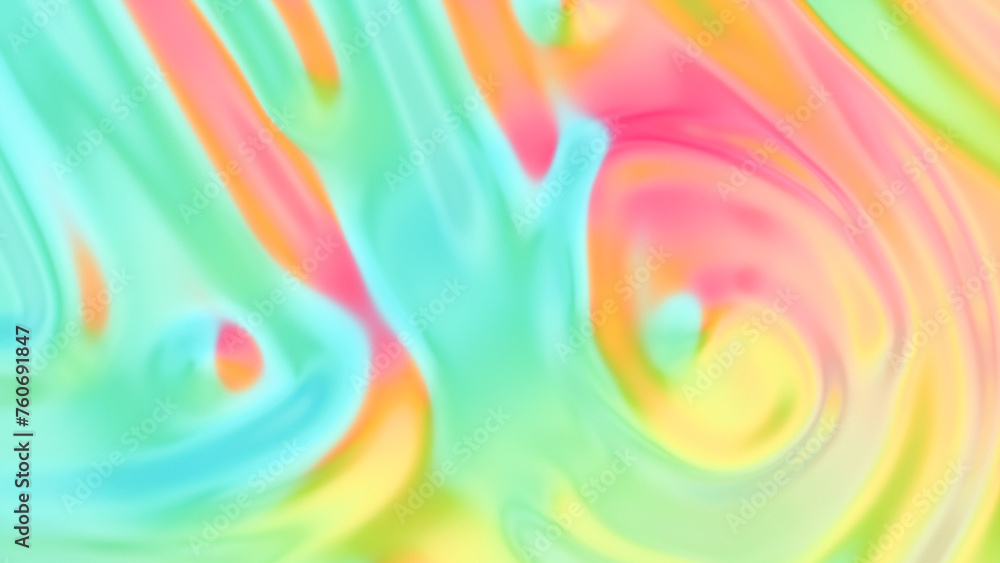 Poster iridescent holographic texture background. 3d rendering