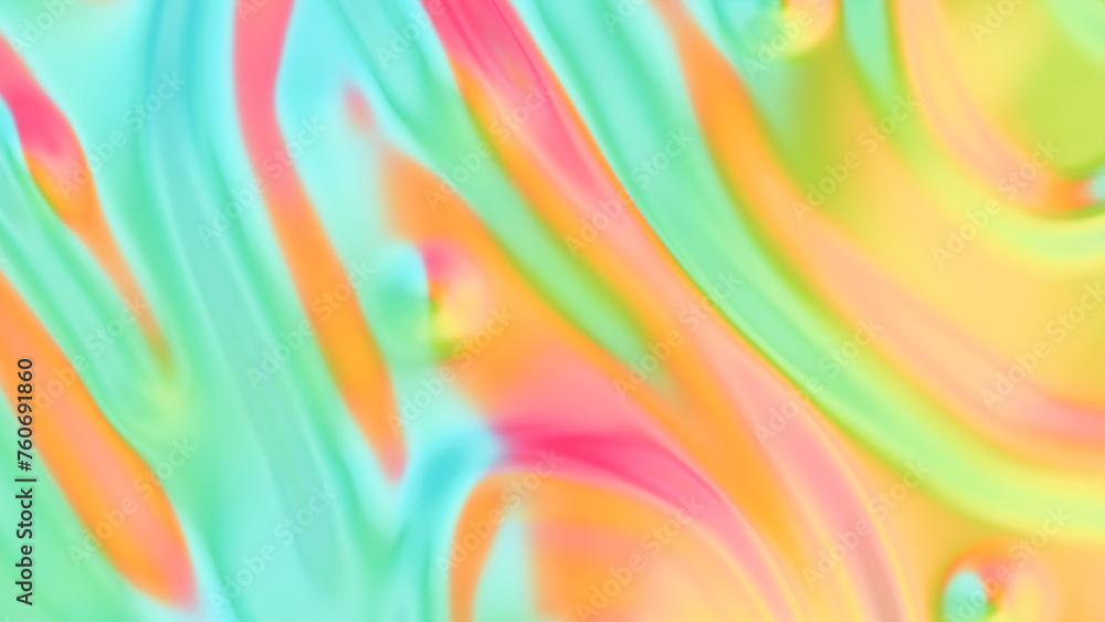 Poster iridescent holographic texture background. 3d rendering