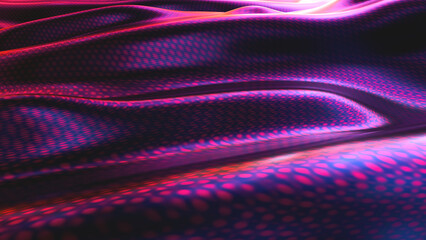 Iridescent holographic texture background. 3d rendering	