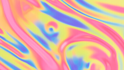 Fototapeta premium Iridescent holographic texture background. 3d rendering 