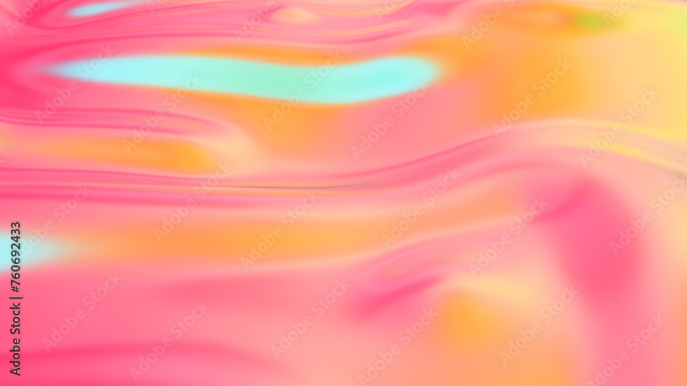Poster iridescent holographic texture background. 3d rendering