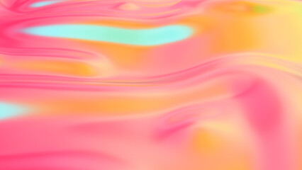 Iridescent holographic texture background. 3d rendering	