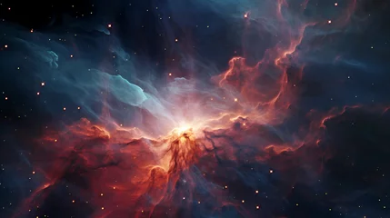 Fotobehang Energy explodes as vibrant nebulae ignite the universe © xuan
