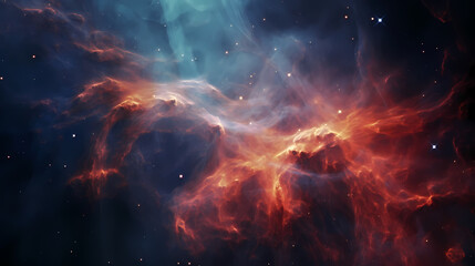 Fototapeta premium Energy explodes as vibrant nebulae ignite the universe
