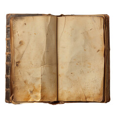 Old book isolated on white or transparent background