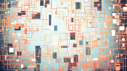 Offset quad generated art background art, seamless pattern and background