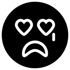 heart broken icon, simple vector design