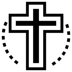 holy cross icon, simple vector design
