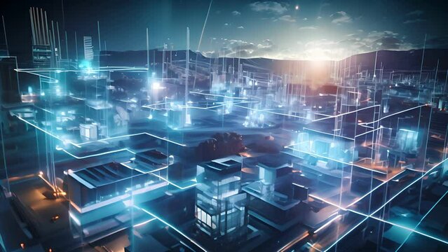factory, communication network. Telecommunication. IoT, Internet of Things, ICT, Information communication Technology,. Smart factory. Digital transformation, cloud connecting.