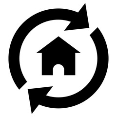 home renovation icon, simple vector design