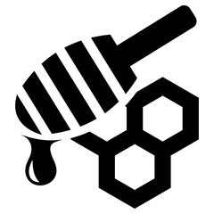 honey dipper icon, simple vector design