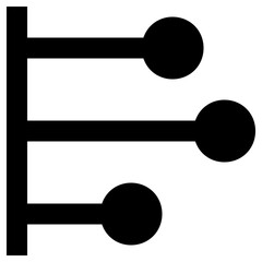 horizontal graph icon, simple vector design