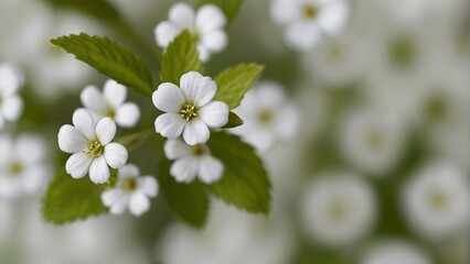 white spring flowers