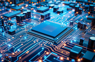 High-tech chip on complex printed-circuit board