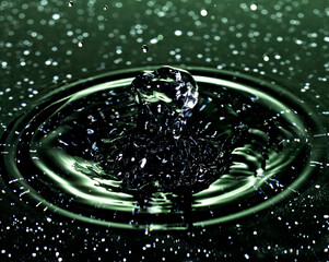 Splash - spadająca kropla wody w ujęciu makrofotografii