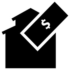 house for sale icon, simple vector design