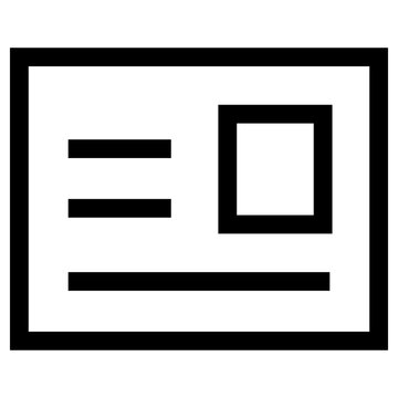 id card icon, simple vector design