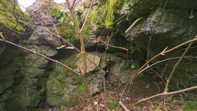 Arpad Line bunker - World War I era in a defensive position. It was blown up after the capture; there are hundreds of such bunkers in the Carpathians