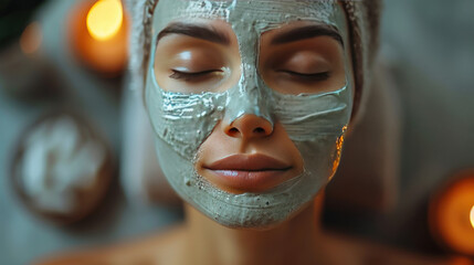 Woman Wearing Facial Mask