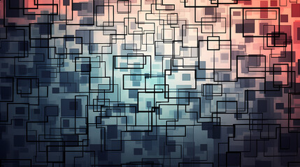 Fototapeta premium Offset quad generation art making patterns