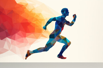 Fast and Fit: The Runner's Sprint to Success - obrazy, fototapety, plakaty